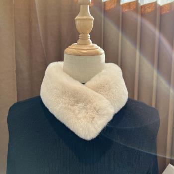 真毛冬季女韓版百搭加厚保暖圍巾