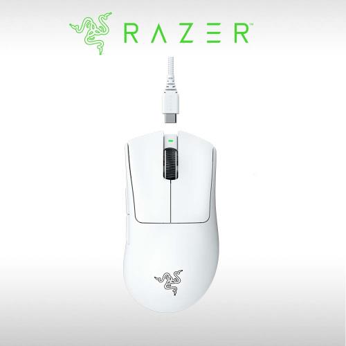 RAZER DEATHADDER V3 PRO 雷蛇煉獄蝰蛇V3 PRO 無線電競滑鼠-白|RAZER