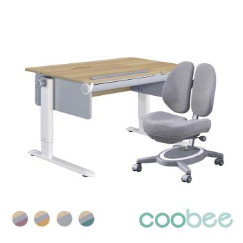 【SingBee 欣美】coobee L型板成長機能桌+132雙背椅(CB-502/兒童書桌椅/可升降桌椅/成長桌椅組/兒童桌椅組)
