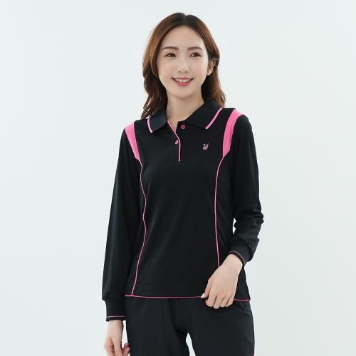 買1送1【遊遍天下】MIT台灣製女款顯瘦吸濕排汗機能長袖POLO衫 2件組 (M-5L大尺碼)