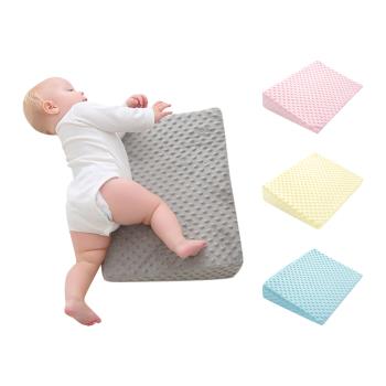 Colorland-嬰兒防吐奶枕 泡泡絨安撫三角枕/孕婦枕/側睡枕/哺乳枕