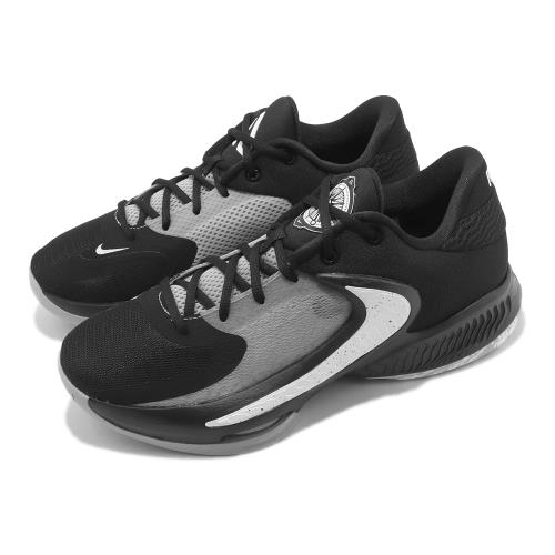 Nike 籃球鞋 Zoom Freak 4 EP 黑 煙灰 字母哥 Light Smoke Grey DJ6148-001