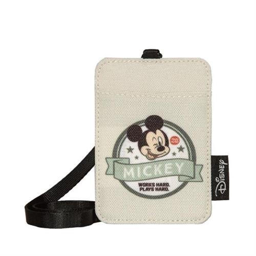 【OUTDOOR】迪士尼Disney-米奇與好朋友票卡證件套-灰綠色 ODDY22D14GG(★耐磨輕巧防潑水★)
