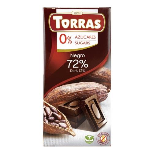 TORRAS多樂72%醇黑巧克力75G【愛買】