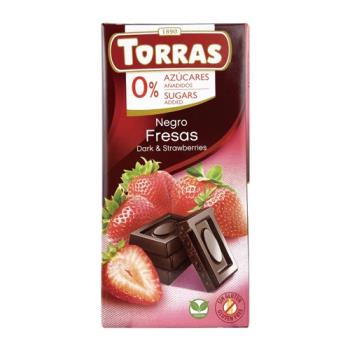 TORRAS多樂草莓醇黑巧克力75G【愛買】