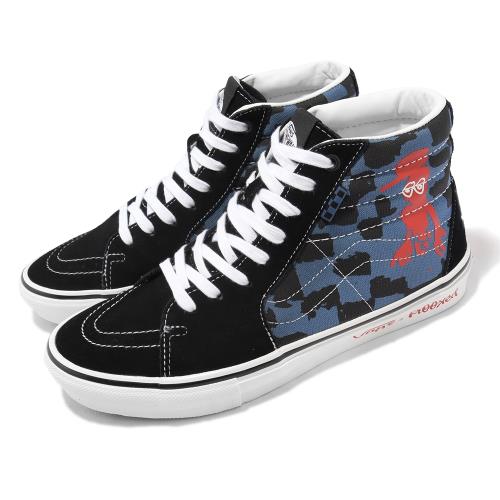 Krooked X Vans 休閒鞋 Skate Sk8-Hi 藍 黑 紅 男鞋 滑板鞋 VN0A5FCCAPG