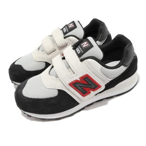 New Balance 童鞋 574 W 寬楦 黑 白 紅 麂皮 魔鬼氈 中童 小朋友 NB 紐巴倫 PV574SV1-W