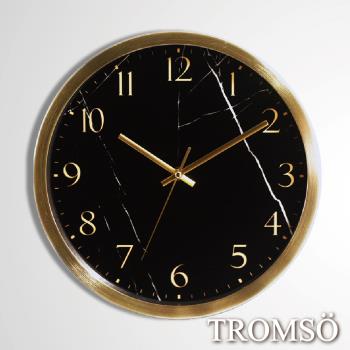 【TROMSO】風尚義大利金屬時鐘-聖羅蘭黑金(30.5x30.5cm)