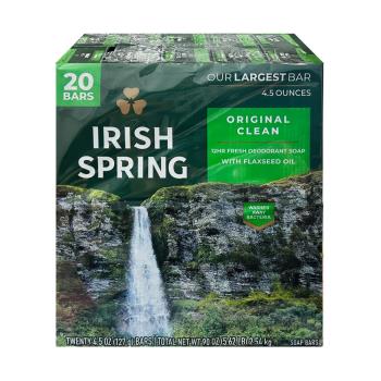 Irish Spring運動香皂113g/4oz x20顆/箱購