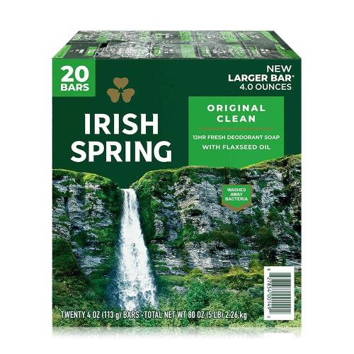 Irish Spring運動香皂113g/4oz x20顆/箱購