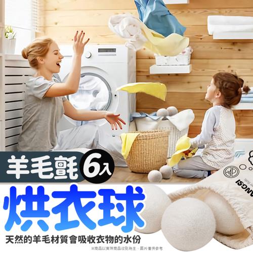 羊毛氈烘衣球-6入 烘衣球