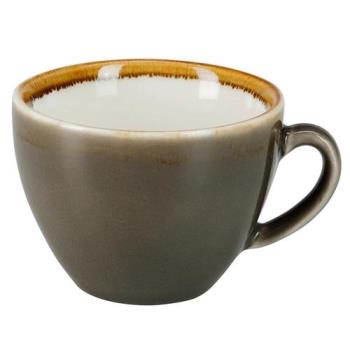 【Pulsiva】Glaze瓷製咖啡杯(灰褐200ml)