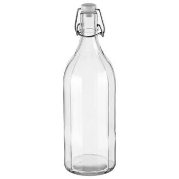 【TESCOMA】扣式密封玻璃水瓶(豎紋1L)