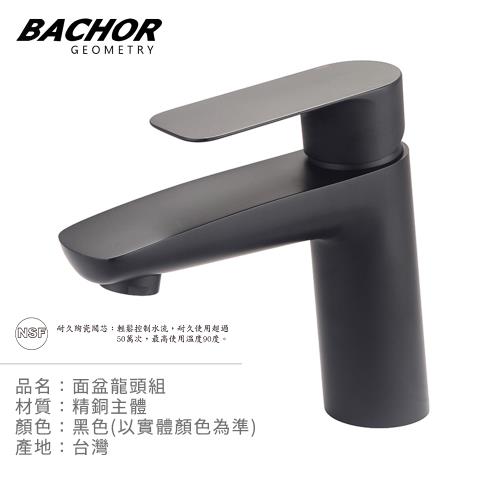 【BACHOR】工業風單槍面盆龍頭(霧黑)E10753BK-無安裝