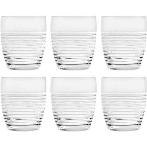 【EXCELSA】Pechino橫紋玻璃杯6入(320ml)