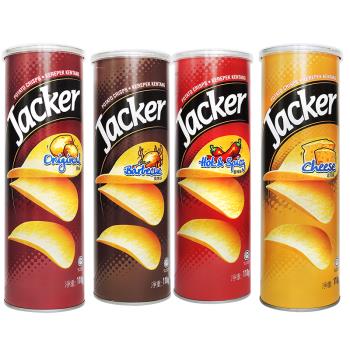 [JACKER] 傑可洋芋片110G(原味/燒烤味/香辣味/起司味)14罐/組