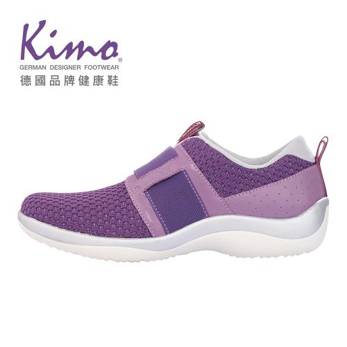 Kimo德國品牌健康鞋-針織牛皮簡易粗帶休閒鞋 女鞋 (香檳紫 KBBWF122139)