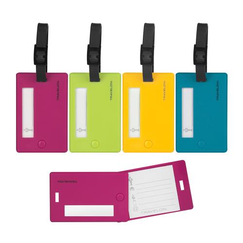 [TRAVELON]我的行李掛牌4入(藍桃綠黃)