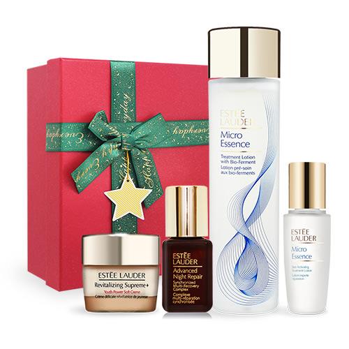 ESTEE LAUDER 雅詩蘭黛 年輕肌底金三角聖誕套組[特潤+原生露+膠原霜]