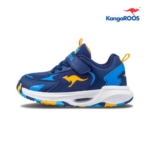 KangaROOS 美國袋鼠鞋 FLASH 童鞋 藍+黃 輕質透氣 運動鞋(KK21516)