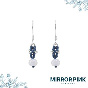 【MIRROR 皇宣緣】冬季典雅翡翠蠟線耳環