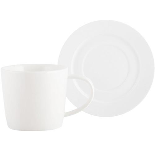 【Mikasa】經典瓷製杯碟組(白250ml)