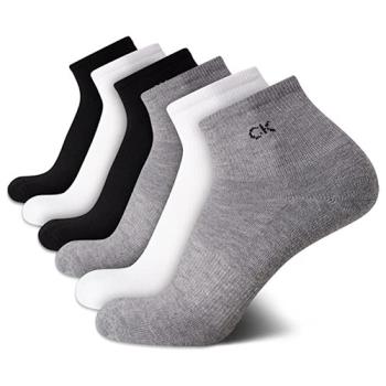 CK 2022男時尚運動軟墊黑灰白色混搭6雙襪子組