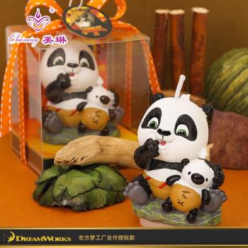 美琳/charming 功夫熊貓3款卡通小阿寶公仔創意生日蛋糕蠟燭禮物