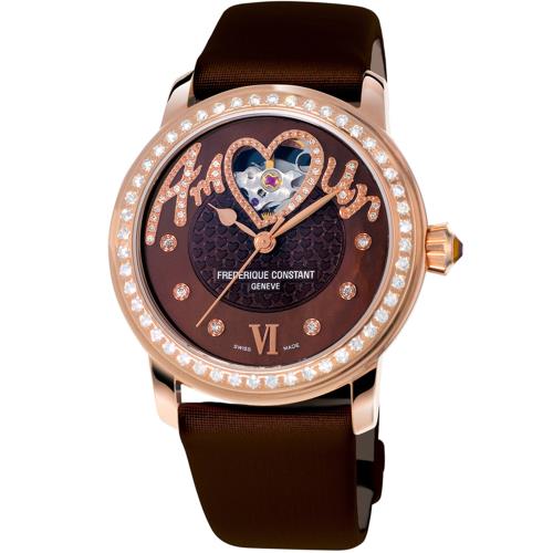 CONSTANT 康斯登 Ladies 鑽石心跳鏤空機械女錶 FC-310CSQ2PD4