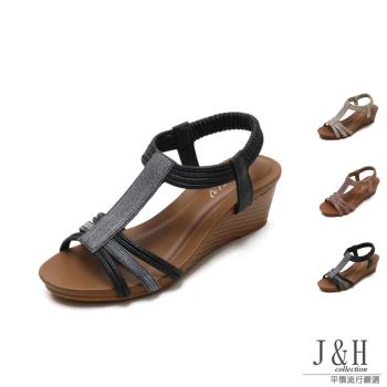 【J&H collection】復古民族風輕便一字帶涼鞋(現+預 金色 / 古銅 / 黑色)