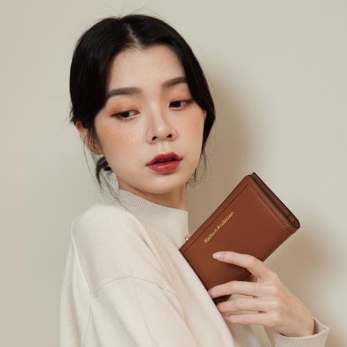 【Kinloch Anderson】Carol 經典壓釦式中夾-焦糖色