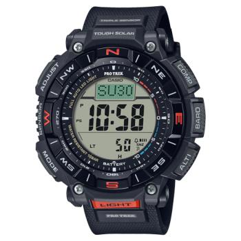 【CASIO 卡西歐】PROTREK 男錶 登山錶 生質塑膠 柔軟橡膠錶帶 太陽能 羅盤顯示 耐低溫 防水 PRG-340 ( PRG-340-1 )