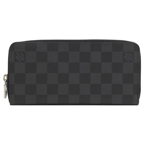 Louis Vuitton LV N63095 黑棋盤格紋多功能拉鍊長夾