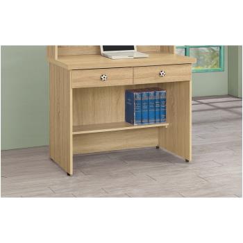【AS】多米尼克3尺兩抽造型手把原切橡木色書桌-90x55x78cm