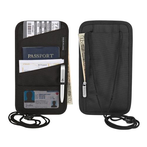 [TRAVELON]附筆掛繩隨身夾(黑)