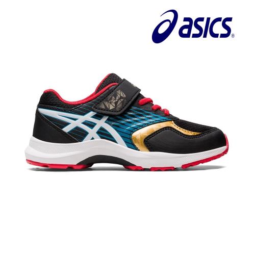 【asics 亞瑟士】LAZERBEAM KB-MG 中童運動鞋 跑鞋 黏扣帶 透氣防沙 膠釘式鞋底(1154A140-001)