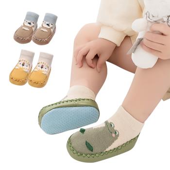 Colorland-2雙入-防滑可愛動物嬰兒鞋 學步鞋 防掉地板襪 兒童室內鞋