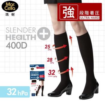 MarCella瑪榭 400D健康中統襪 襪子 膝下襪 長襪 MIT台灣製-M/22~25cm(黑色)【愛買】