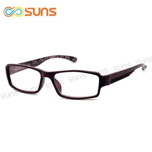 【SUNS】台灣製 藍光老花眼鏡 檜木紅膠框 高硬度耐磨鏡片 配戴不暈眩