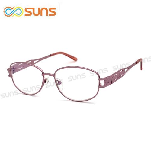 【SUNS】台灣製 濾藍光老花眼鏡 玫瑰金框 高硬度耐磨鏡片 配戴不暈眩