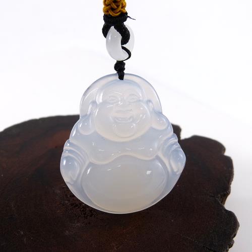 寶峻晶石館白瑪瑙彌勒佛項鍊(大)|瑪瑙|ETMall東森購物網