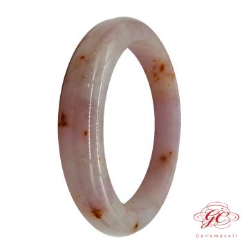 【肌容雪】緬甸天然A貨翡翠正冰粉色灑金美鐲 編號408(鐲寬 56.8mm #18.5號)