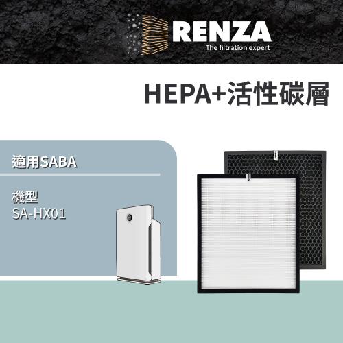 適用 SABA SA-HX01 空氣清淨機 HEPA濾網+活性碳濾網 濾芯