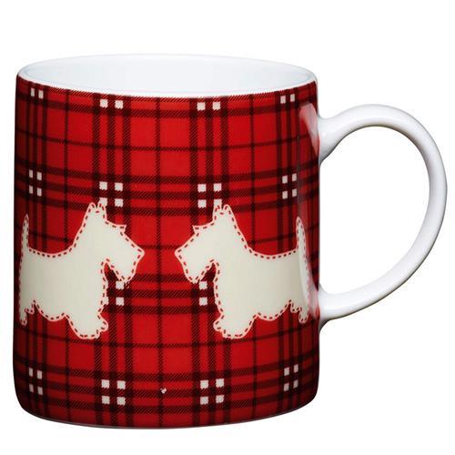 【KitchenCraft】瓷製濃縮咖啡杯(格紋㹴80ml)