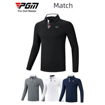 PGM 高爾夫服裝男士長袖t恤春季運動球衣上衣polo衫男裝衣服