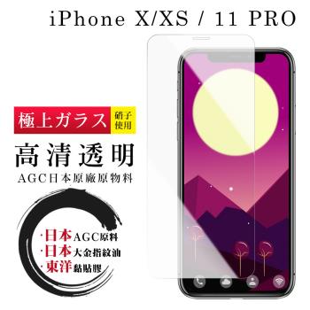 IPhone X XS 11 PRO 保護貼 日本AGC非全覆蓋玻璃透明高清鋼化膜