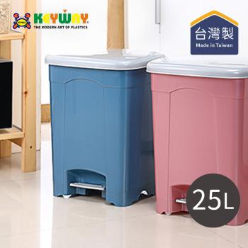 台灣KEYWAY SO025 現代腳踏式垃圾桶(大)-25L-2色可選