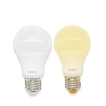 【SAMPO 聲寶】2入組LB-P10L LED 10W節能燈泡-晝光色/燈泡色(100-240V)