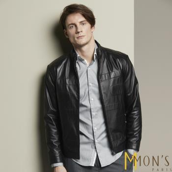 MONS 時尚經典造型男士皮革外套