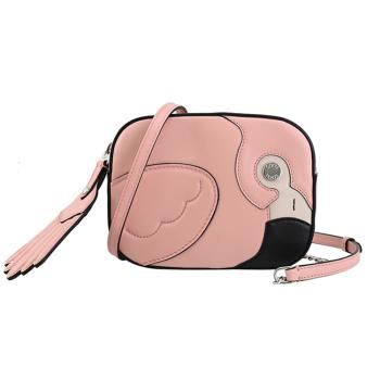 TODS ZOO系列 限定紅鸛造型迷你斜背相機包.淺粉